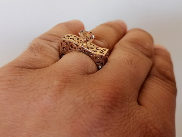 Vintage Gold Plated Ring - Image 9