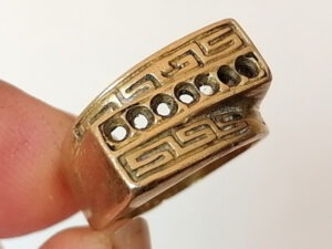 RING BRASS WOMEN GIRL OLD ANTIQUE DECO ART VINTAGE JEWELRY FASHION ENGAGEMENT TR