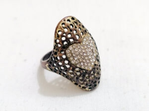 RING COPPER WOMEN GIRL OLD ANTIQUE DECO ART VINTAGE JEWELRY FASHION ENGAGEMENT