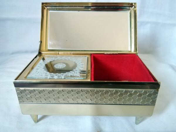 Antique Solid Music Jewelry Box